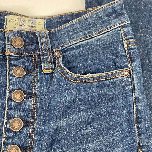 We The Free Just Float Button Close Ultra High-Rise Bellbottoms Flare Stretch 27 - Picture 6 of 16